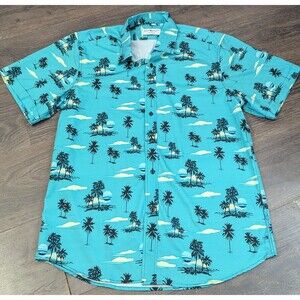 Envmenst Hawaiian Shirt Men’s Short Sleeve Button Up Size Medium Tropical (608m)